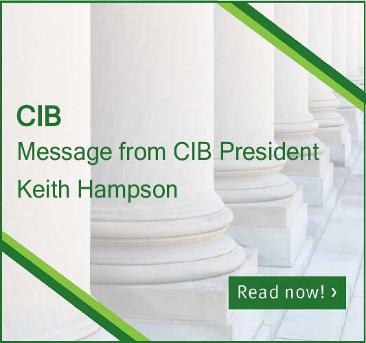 Message from CIB President Keith Hampson