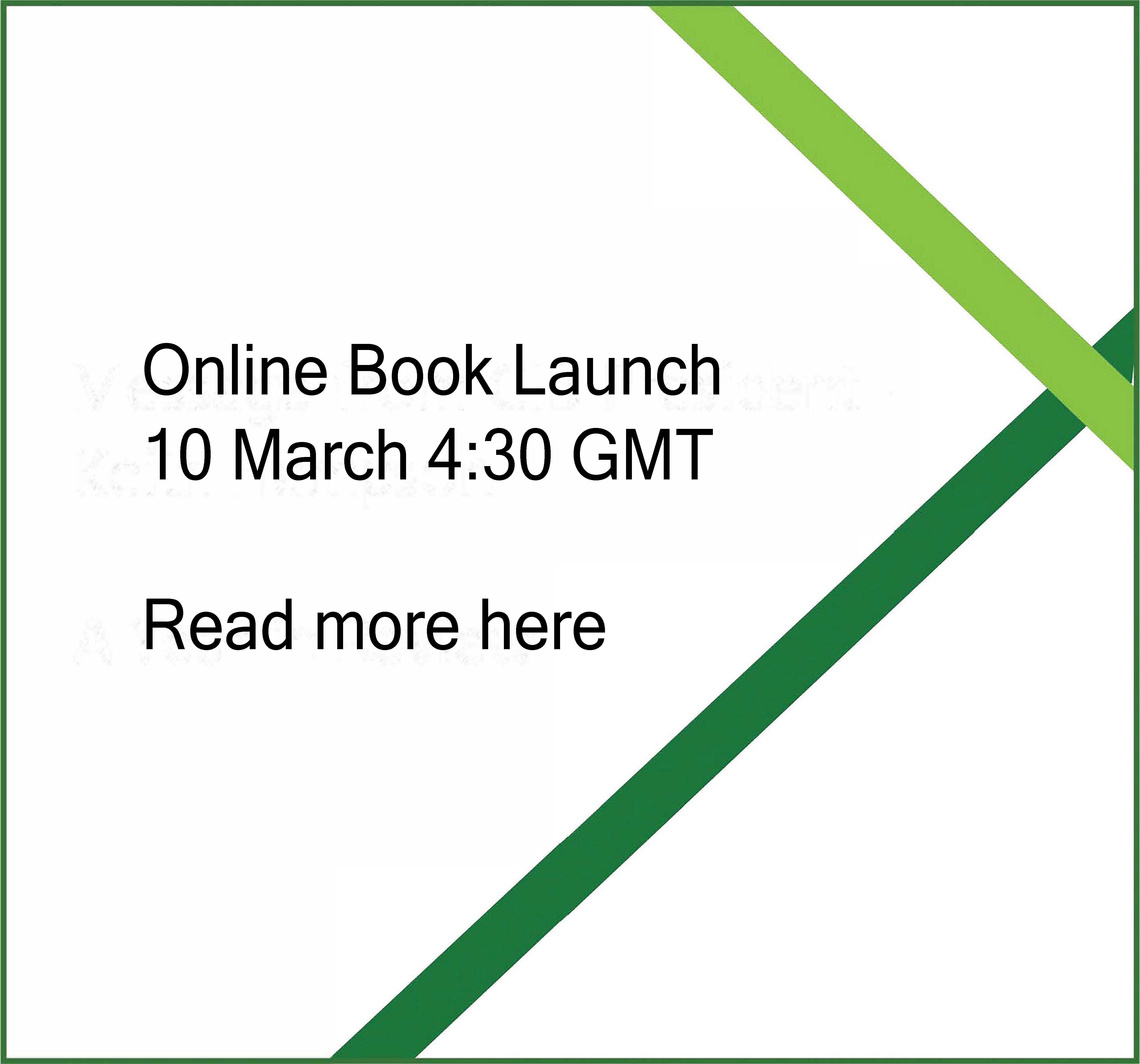 Online Book Launch 10 March 4:30 GMT
