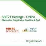 Online Conference SBE21 Heritage – Registration Deadline for discount 2 April 2021