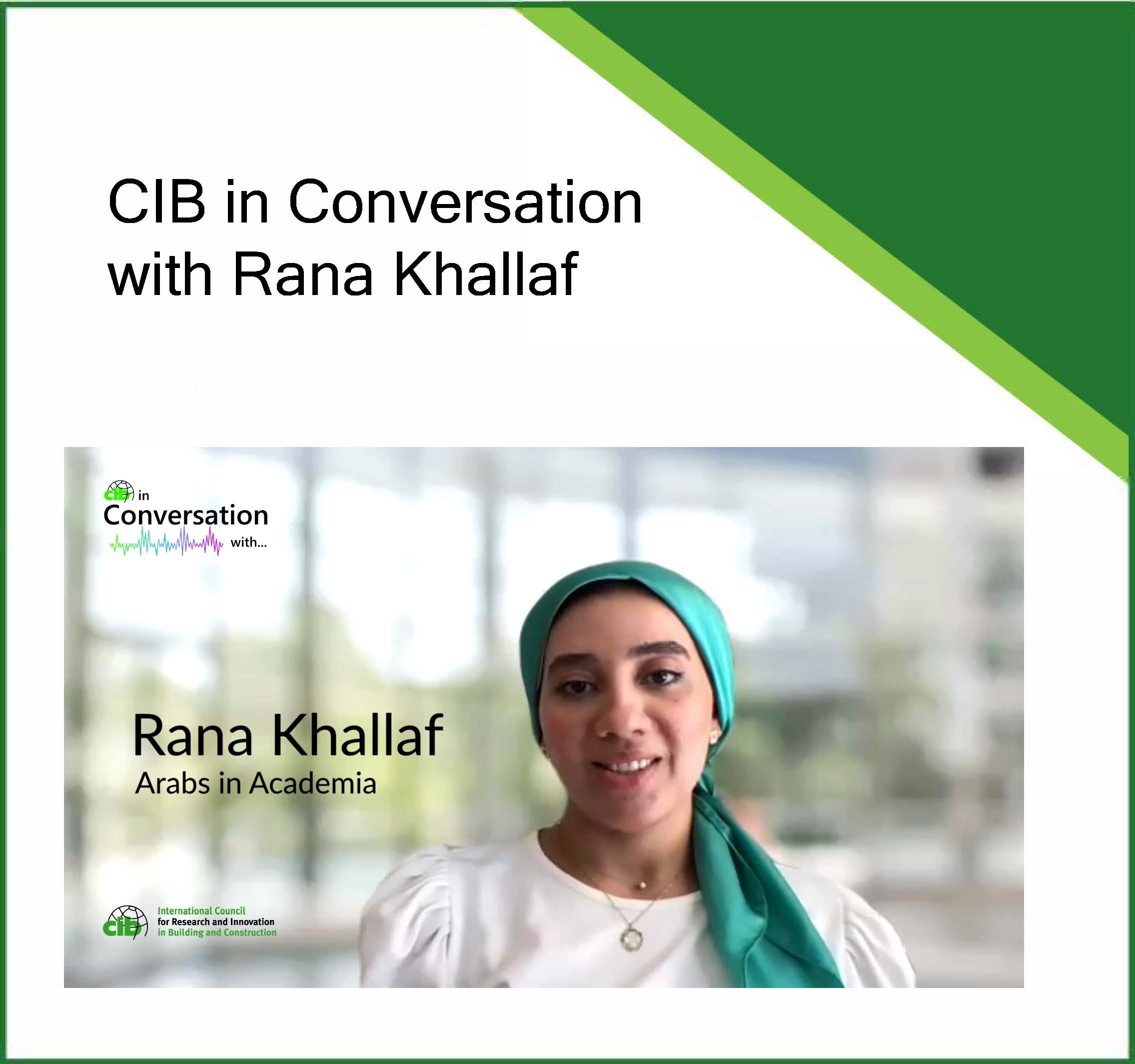 CIB in Conversation with Rana Khallaf – Arabs in Academia