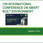 CIB International Conference on Smart Built Environment  14-21 December 2021 (now 14-15 online only)