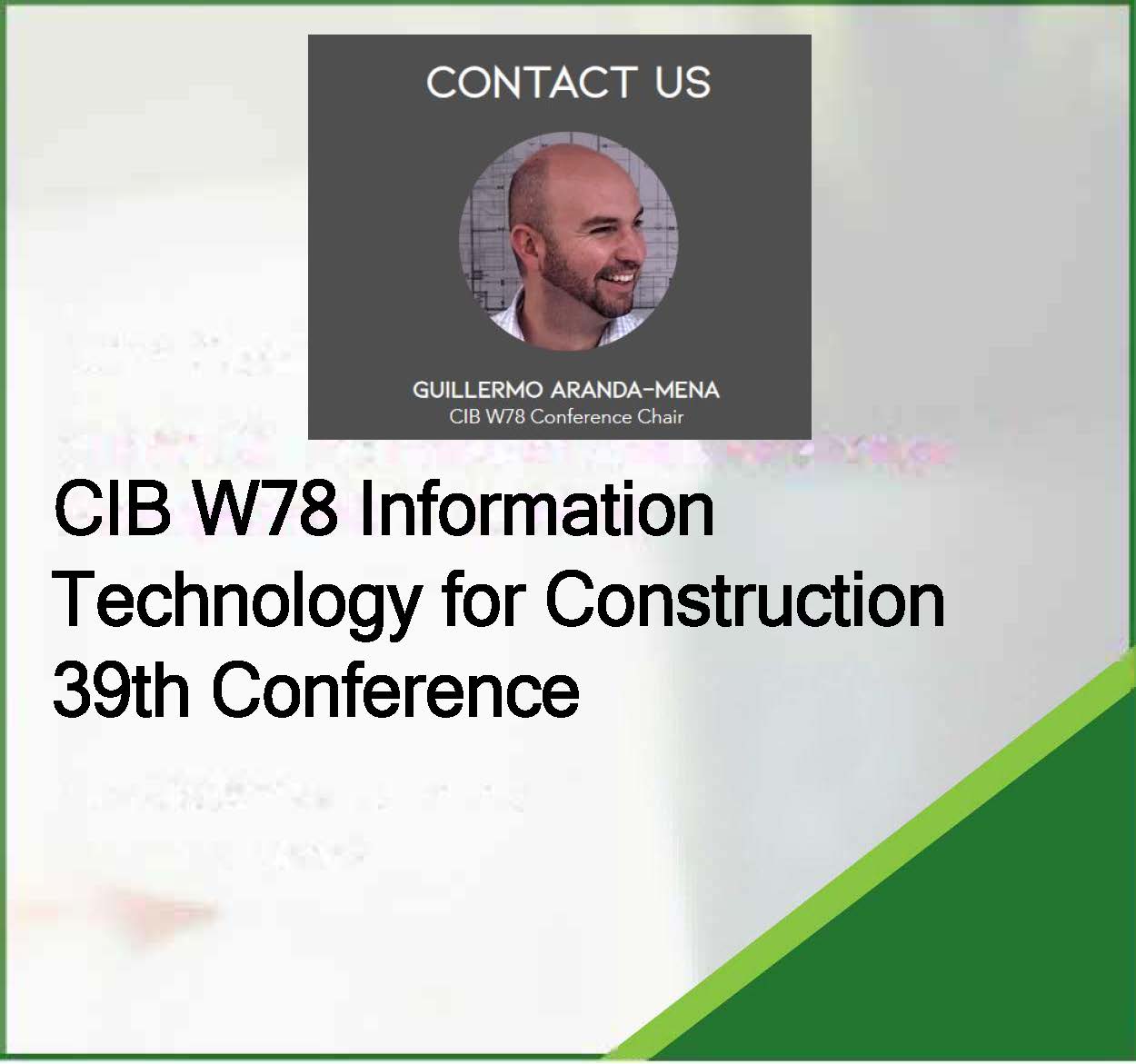 CIB W78 Information Technology for Construction 39th Conference