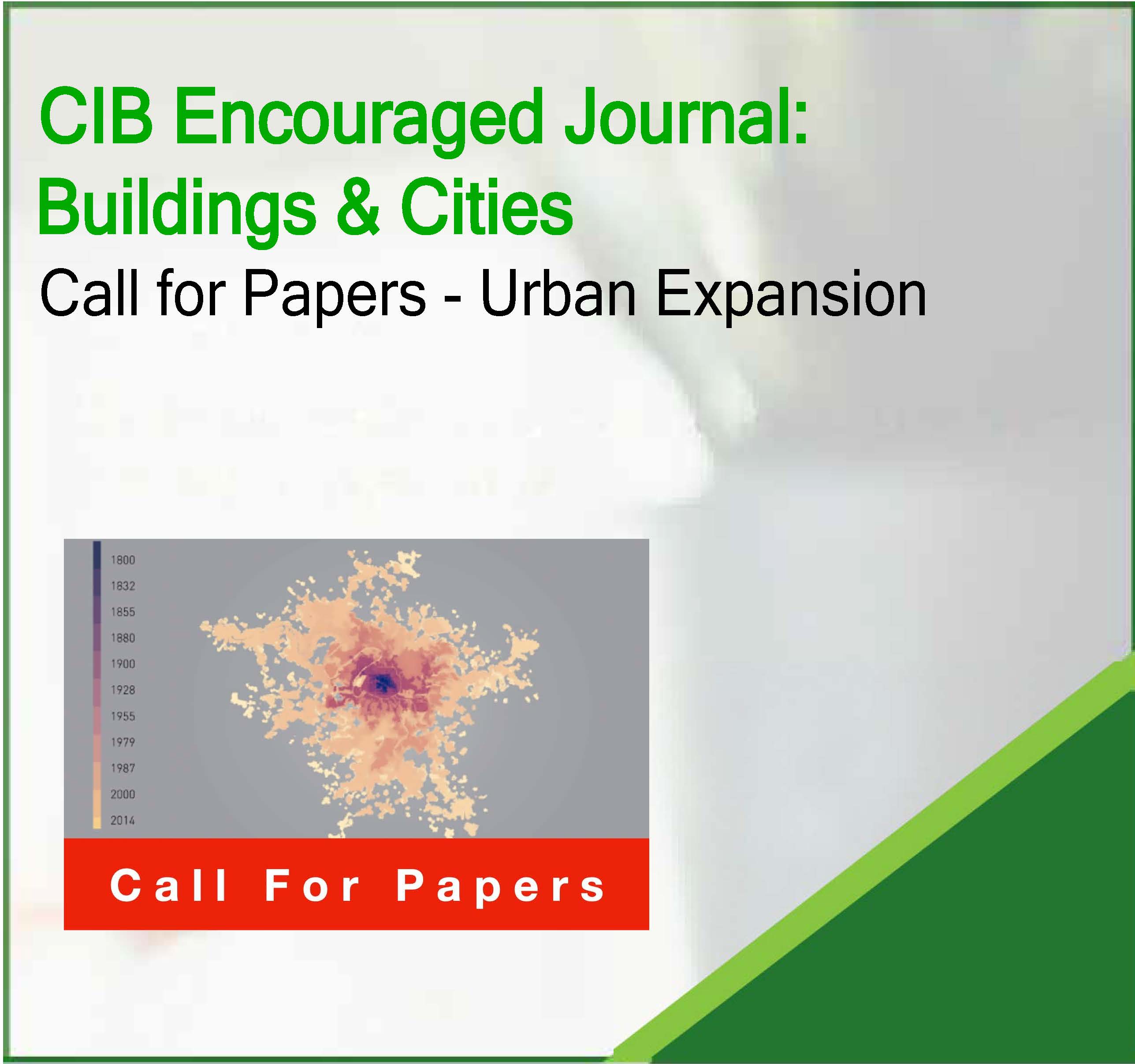Call for Papers: Urban Expansion Deadline 3 December 2021