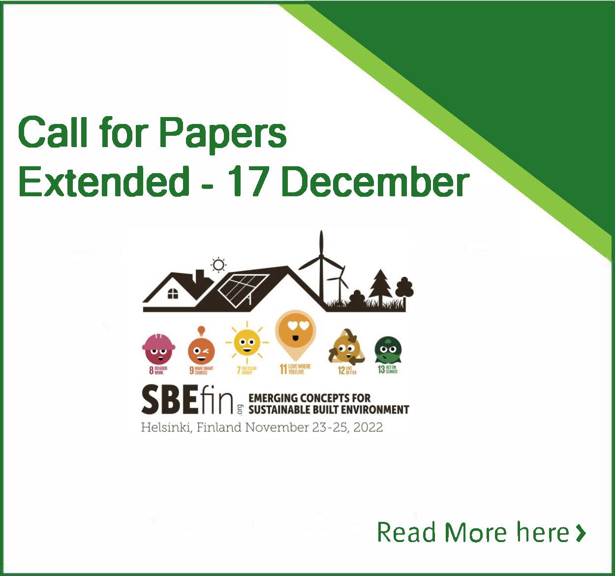 SBEfin2022 call for papers deadline extended until December 17