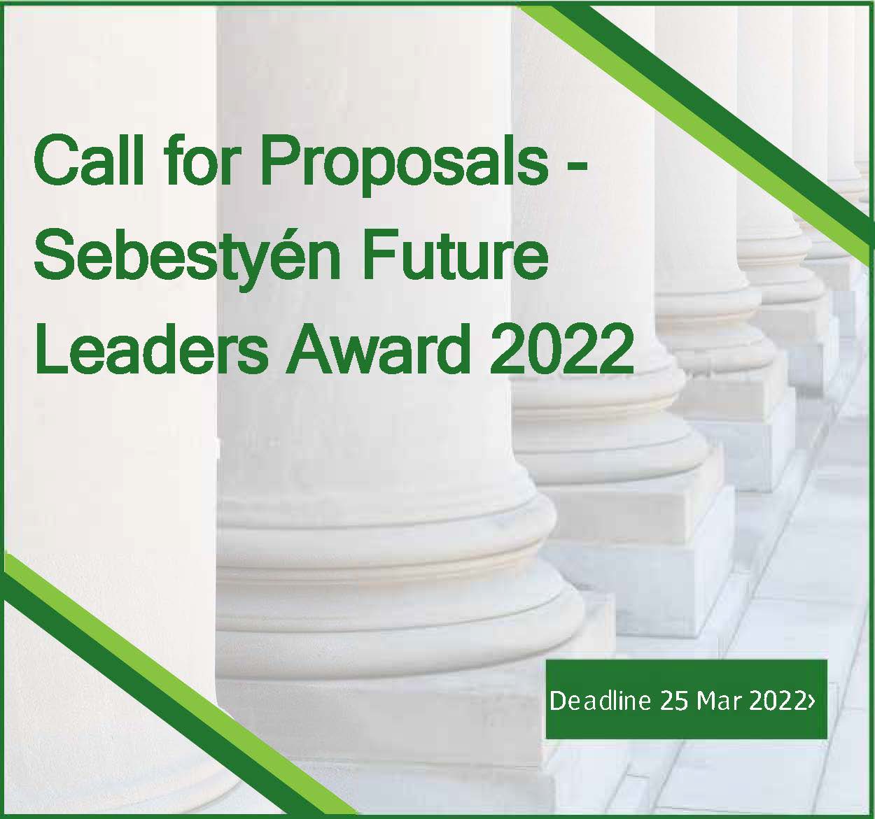 Call for Proposals – Sebestyén Future Leaders Award 2022