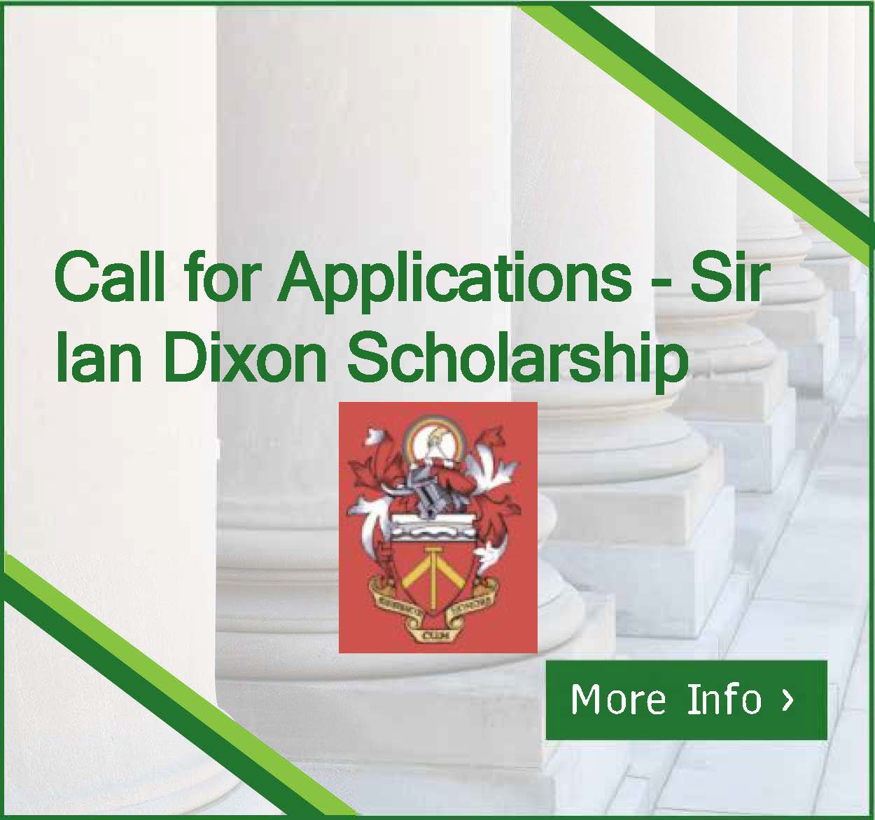 Call for Applications for the Worshipful Company of Constructors 2022 Sir Ian  Dixon Scholarships