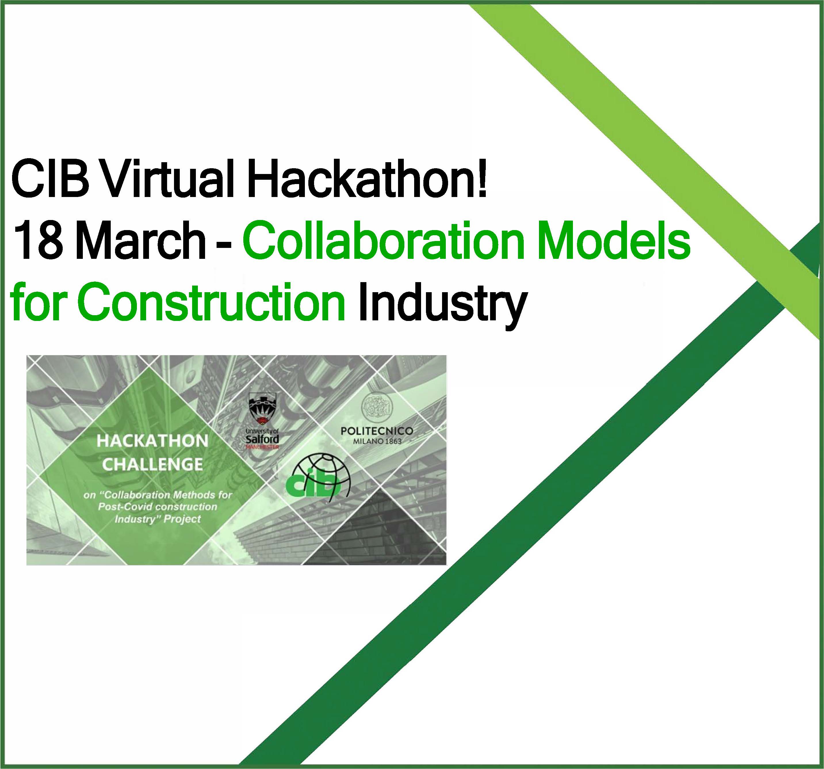 CIB’s Virtual Hackathon – Collaboration Models for Construction Industry