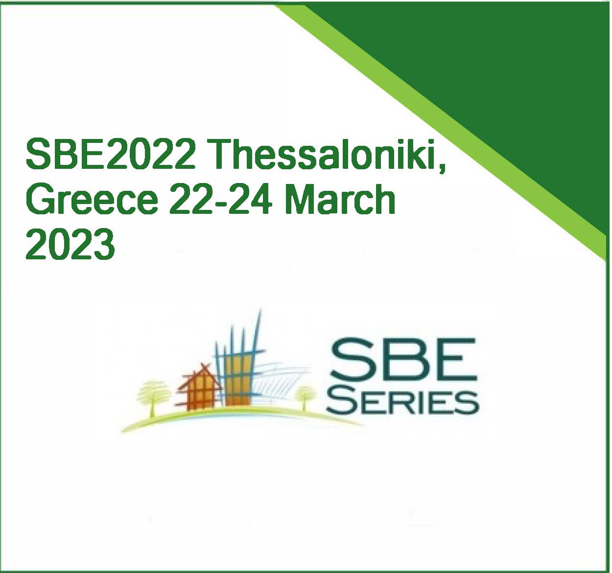 SBE2022 Thessaloniki, Greece 22-24 March 2023