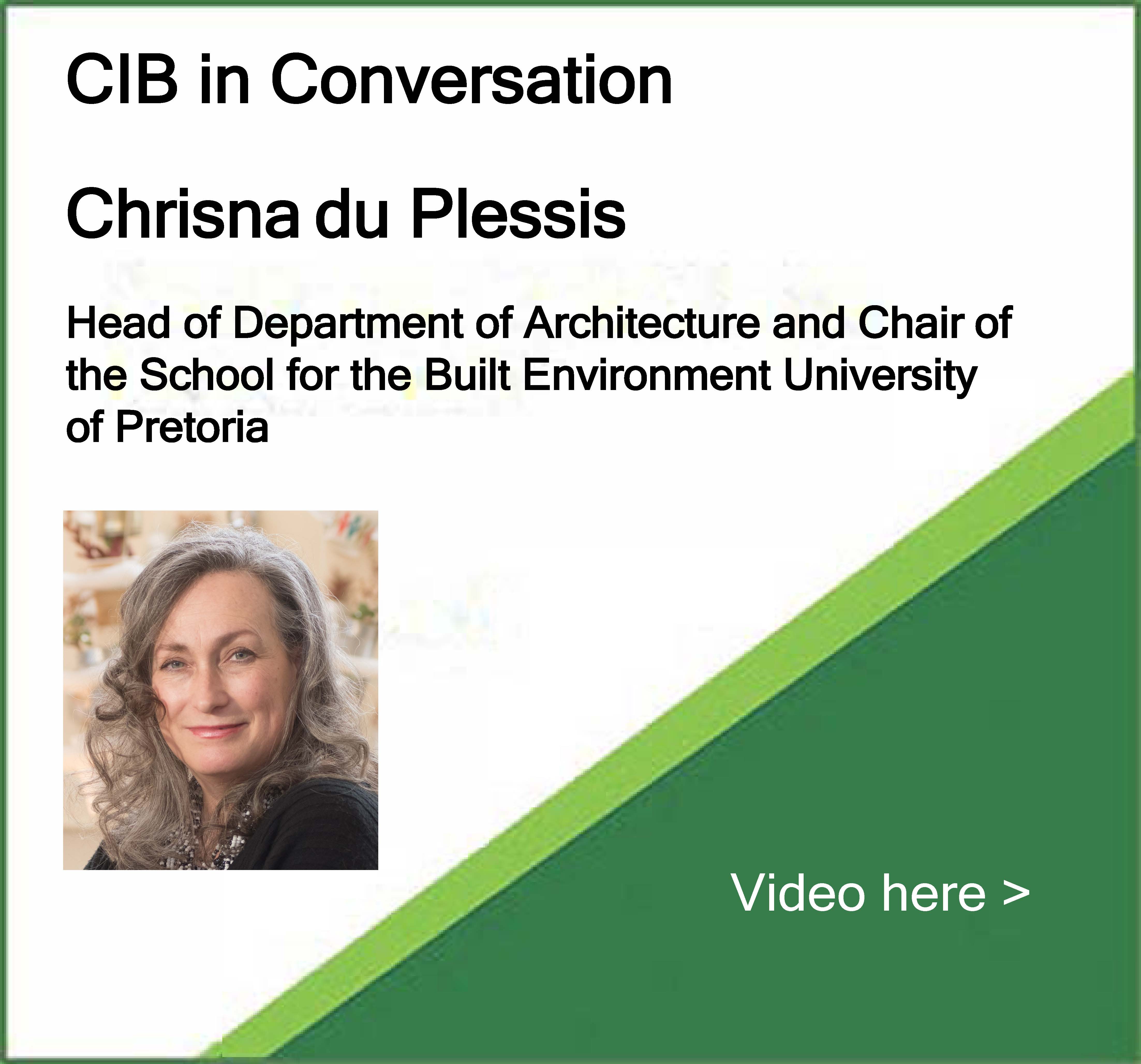 CIB in Conversation Chrisna du Plessis