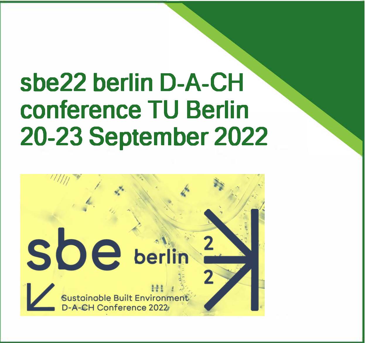 sbe22 berlin D-A-CH conference TU Berlin 20-23 September 2022