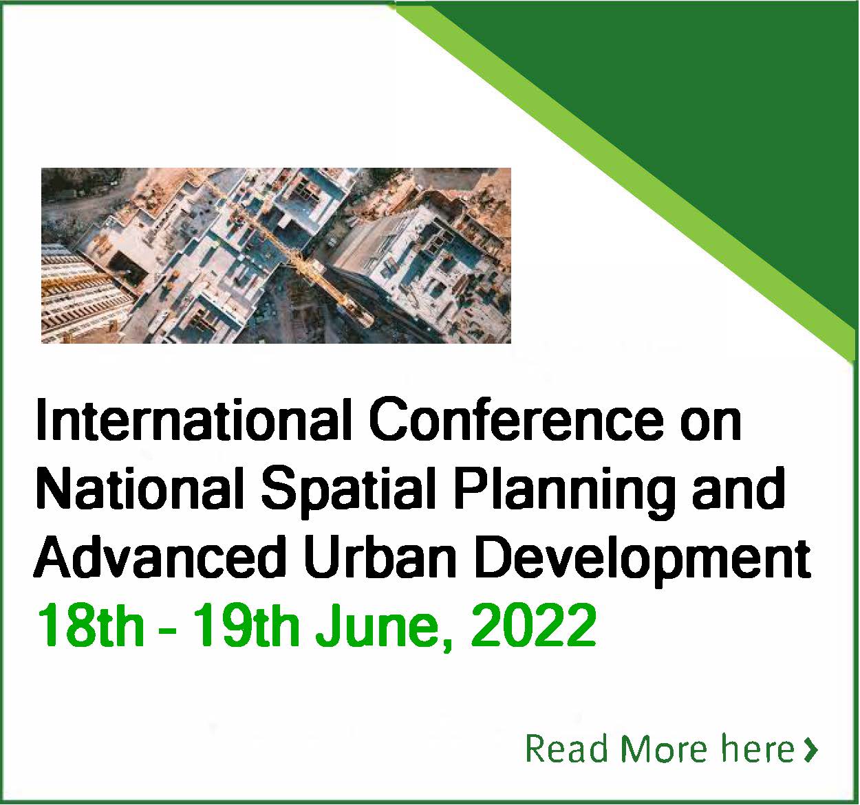 Call for Papers International Conference on National Spatial Planning