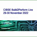 CIBSE Build2Perform Live London 29-30 November 2022