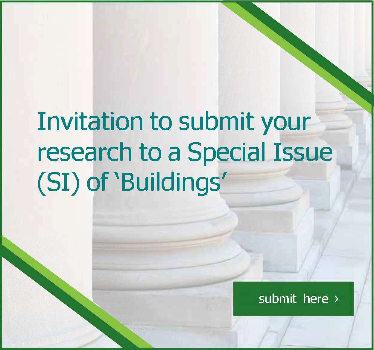 Invitation to submit your research to a Special Issue (SI) of ‘Buildings’