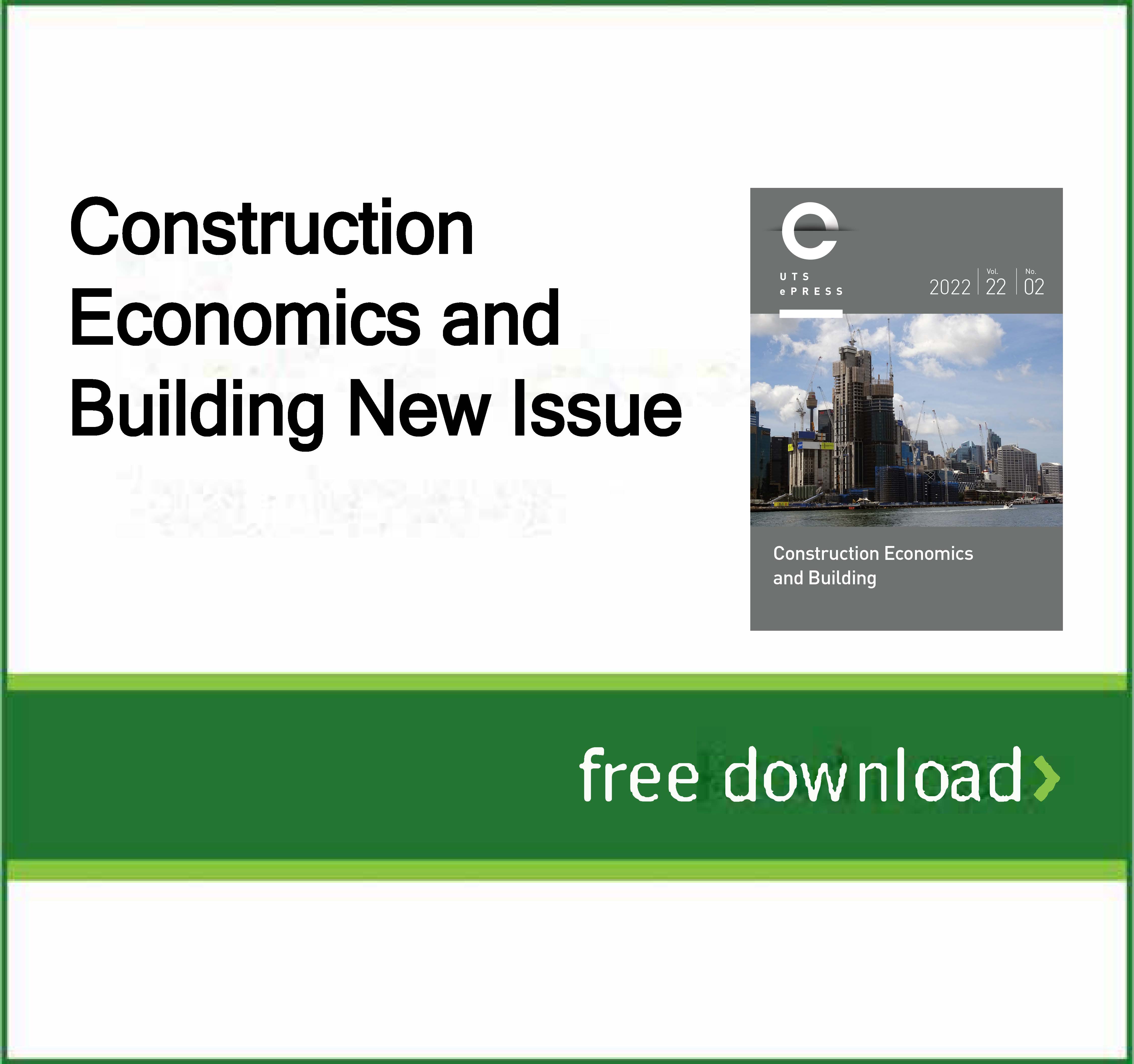 Construction Economics and Building New Issue