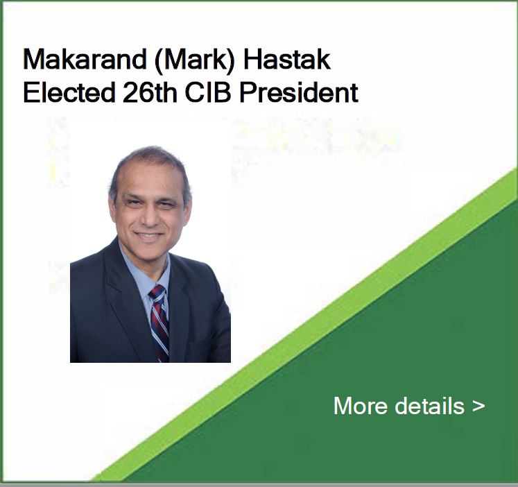 Makarand (Mark) Hastak Elected 26th CIB President