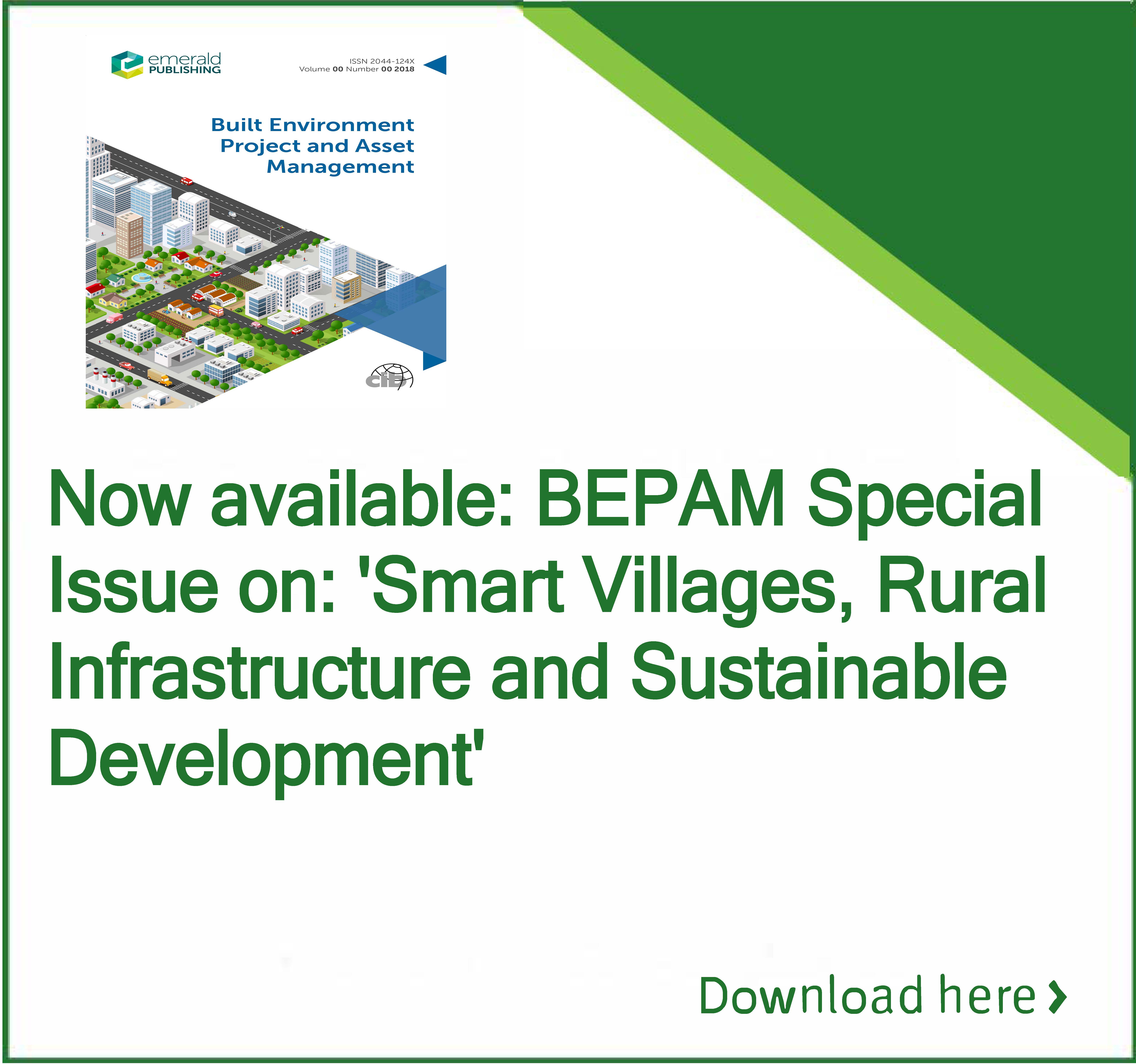 Now available: BEPAM Special Issue on: ‘Smart Villages, Rural Infrastructure and Sustainable Development’