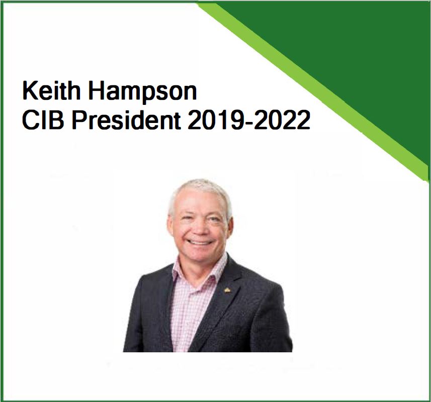 Keith Hampson CIB President 2019-2022