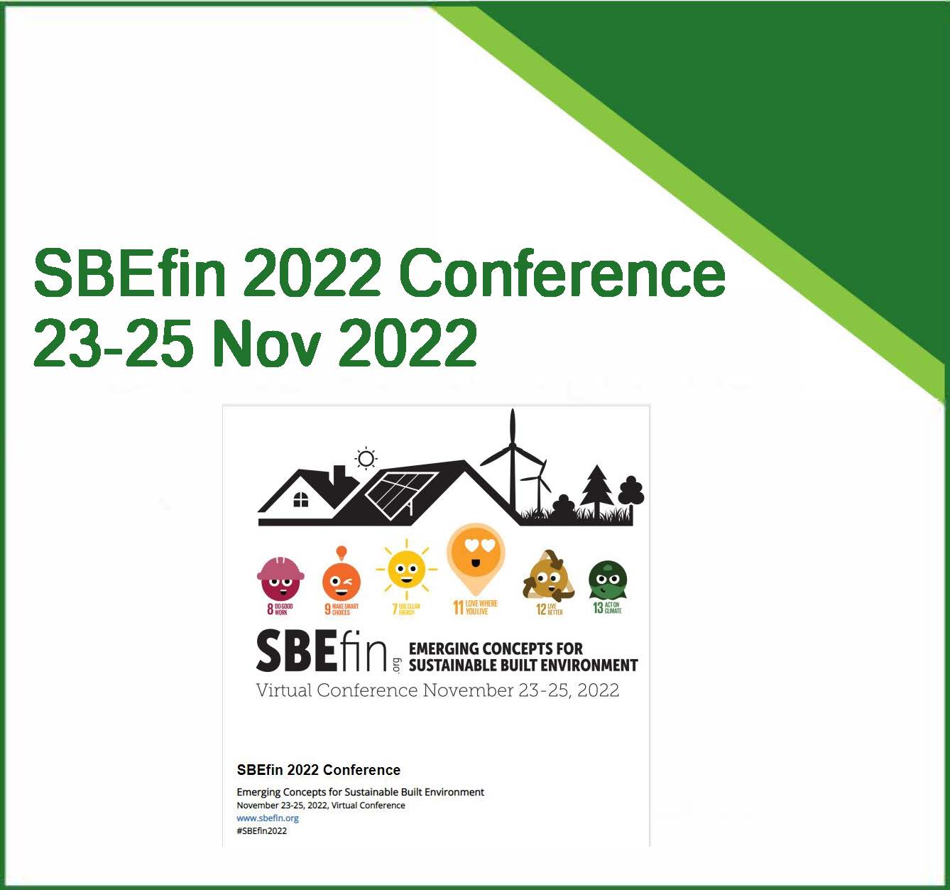SBEfin 2022 Conference 23-25 Nov 2022