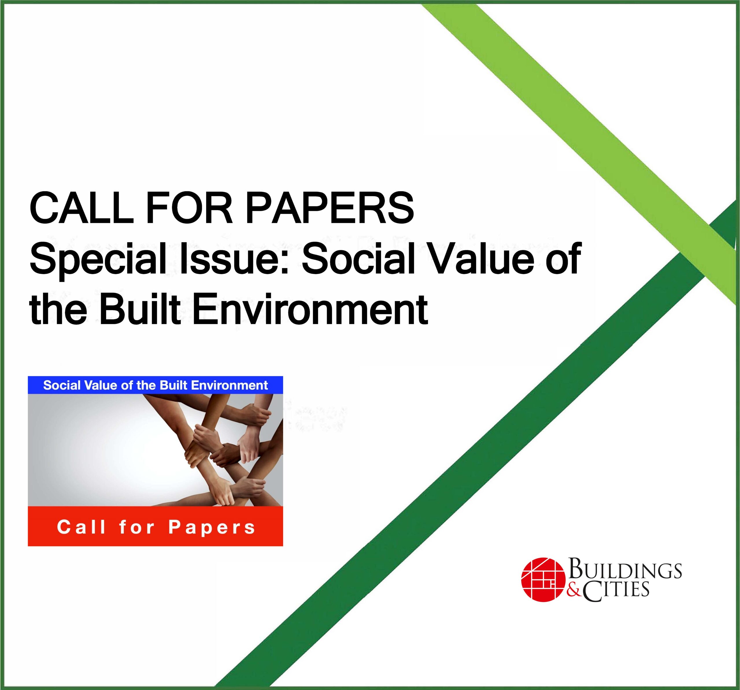 CALL FOR PAPERS – Special Issue: Social Value of the Built Environment