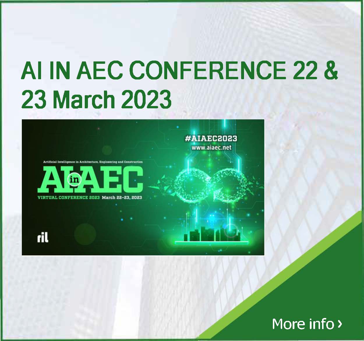 AI IN AEC CONFERENCE 22 & 23 March 2023 CIB