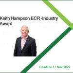 Keith Hampson ECR-Industry Award: Deadline 11 Nov 2022