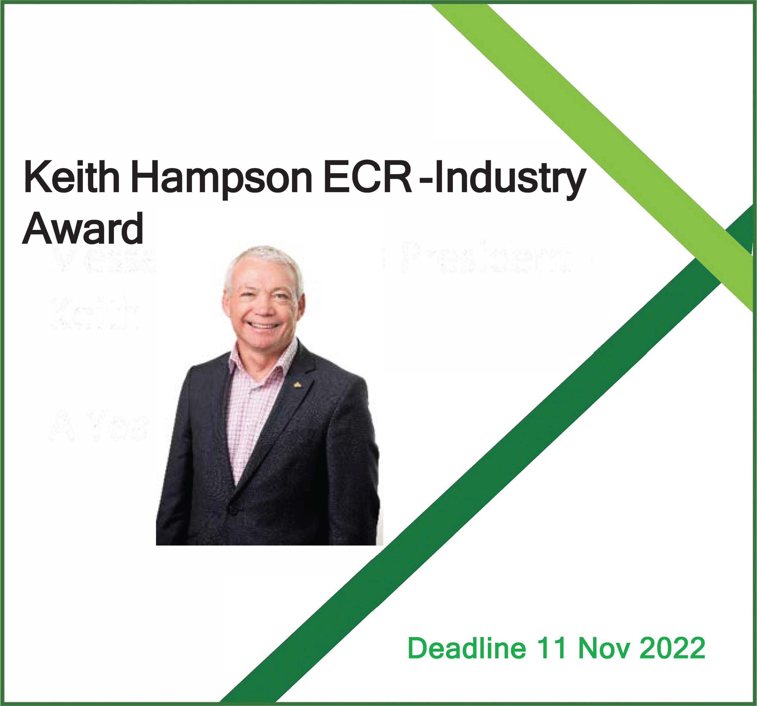 Keith Hampson ECR-Industry Award: Deadline 11 Nov 2022