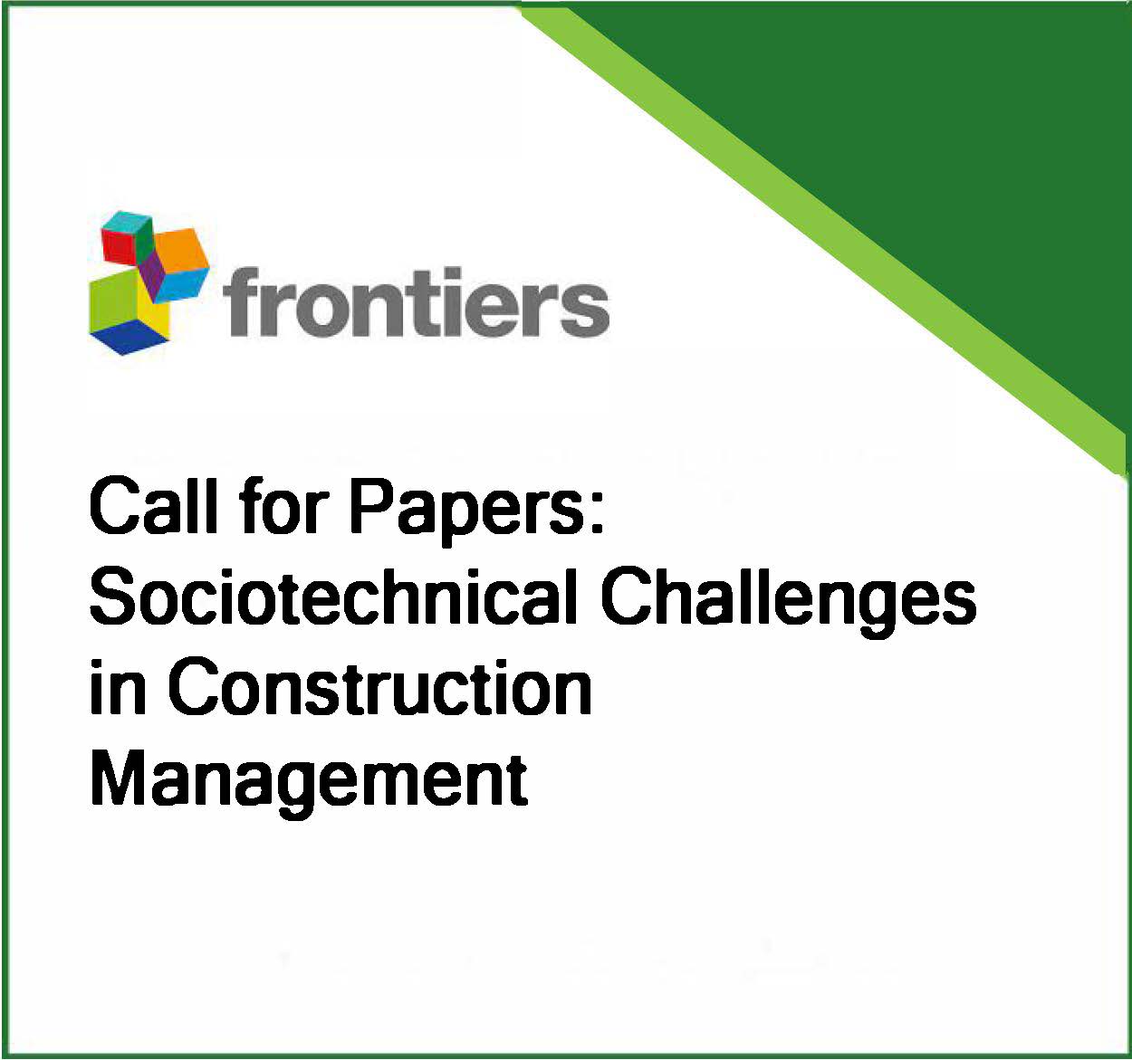 Call for Papers: Sociotechnical Challenges in Construction Management
