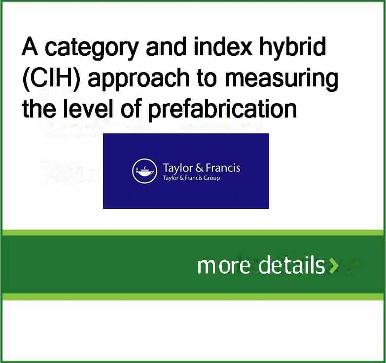 A category and index hybrid (CIH) approach to measuring the level of prefabrication