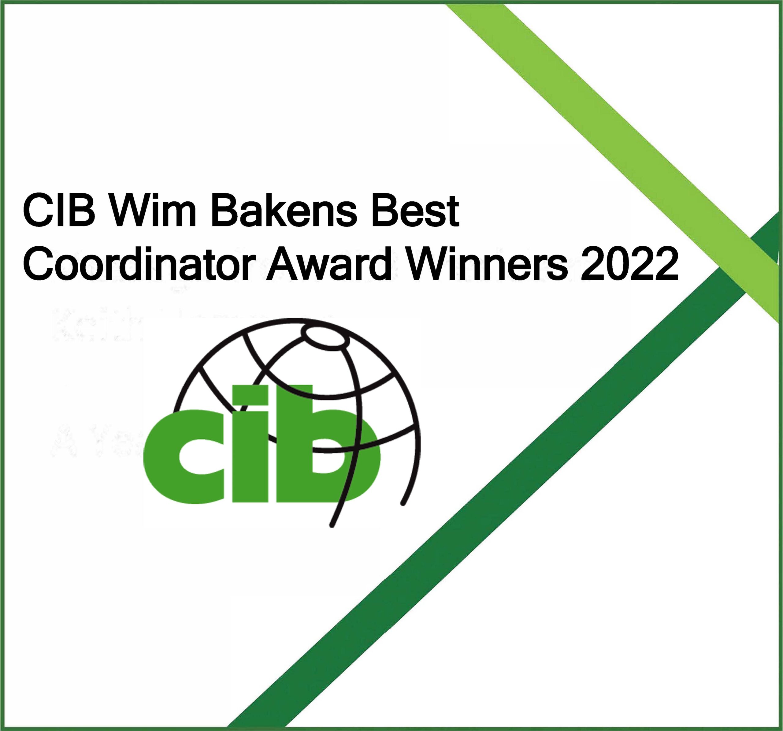 CIB Wim Bakens Best Coordinator Award Winners 2022