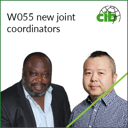 New joint coordinators of W055, Construction industry economics