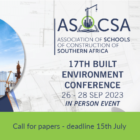 ASOCSA 17th Built Environment Conference call for papers
