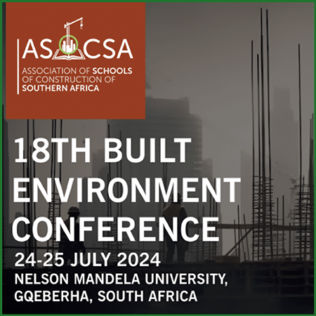ASOCSA 18th Built Environment conference – call for papers