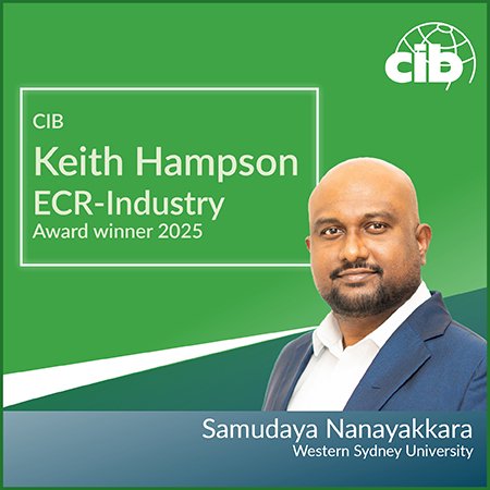 CIB Keith Hampson ECR-Industry award winner 2025