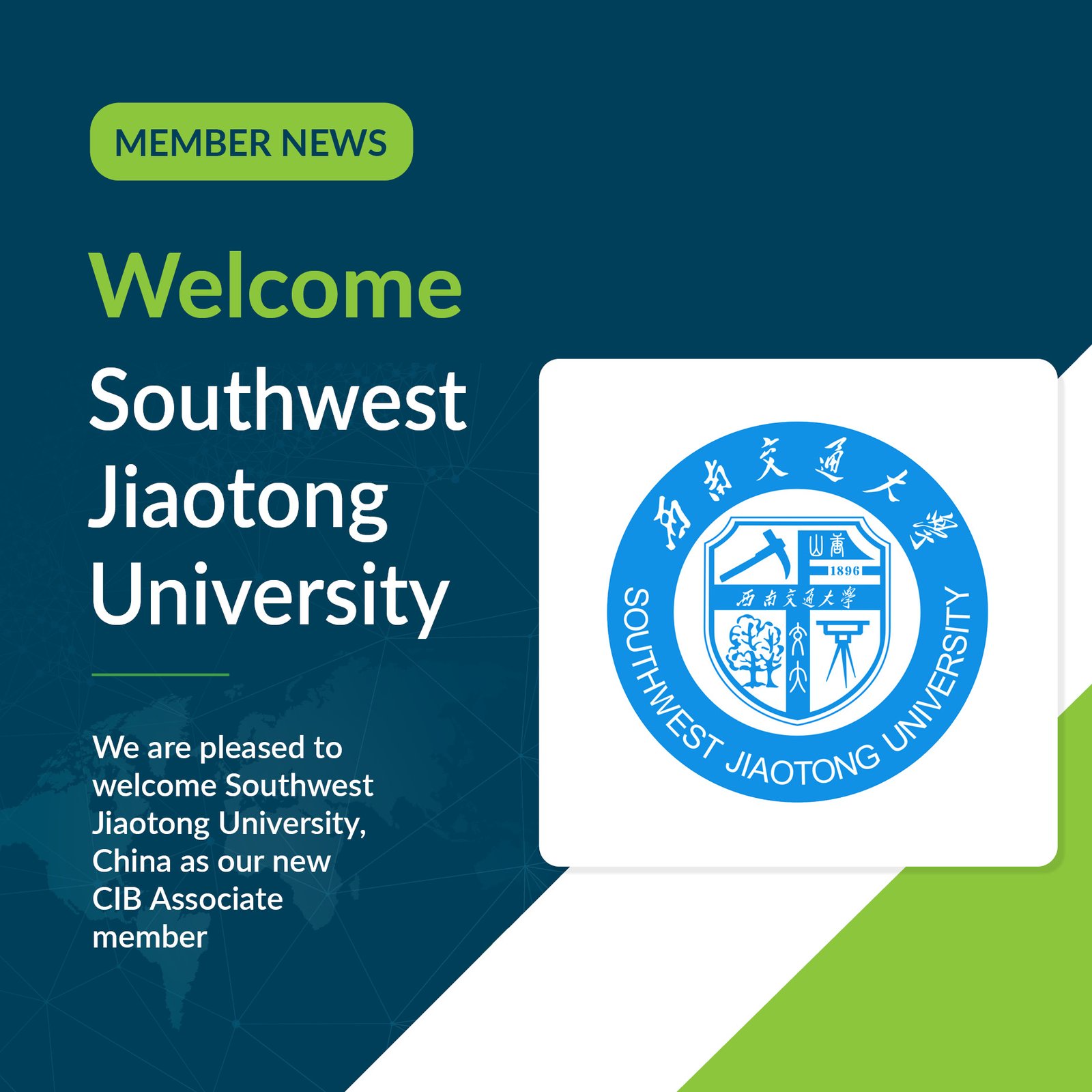 Southwest Jiaotong University joins CIB